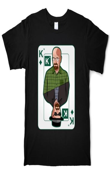 

heisenberg on a poker card king 19 tshirt men anime 100 cotton tshirt round neck short sleeve street tees shirt casual printed 6277714, White;black