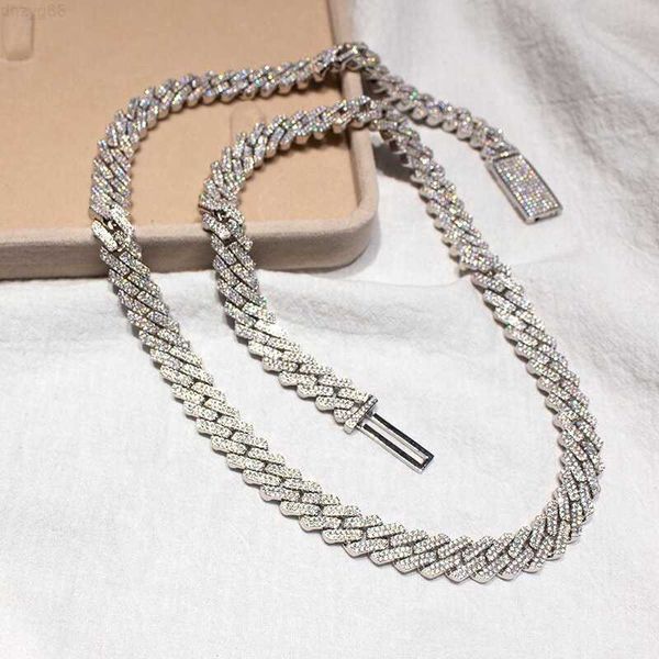 

kibo jewelry hip hop 10mm sterling silver 925 moissanite diamond cuban chains