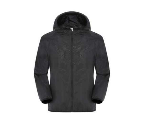 

summer new brand women039s men039s fast drying outdoor casual sports waterproof skin anti uv hoodies coats jackets size s3x1640552, Black