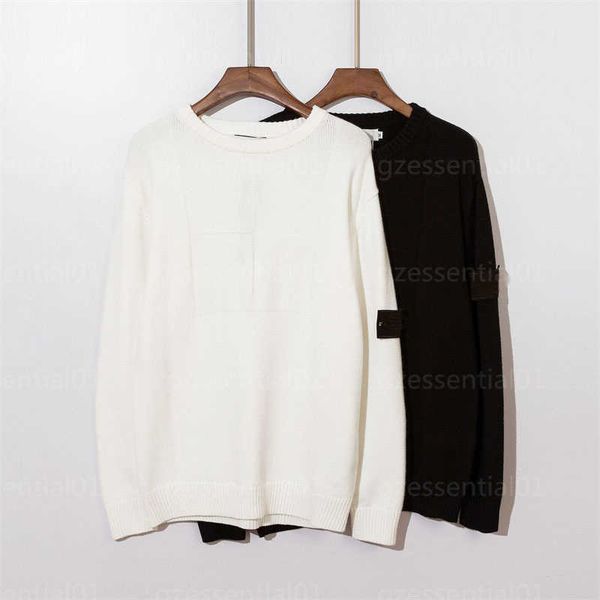 

men designer sweater mens jumper knitwear autumn and winter couple style round neck knitwears classic armband chest printing warm rs sweate, White;black
