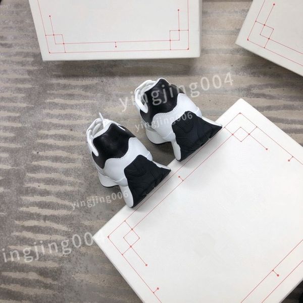 

luxuey designers casual shoes women travel leather sneaker cowhide fashion lady flat designer running trainers letters shoe sneakers size35-, Black