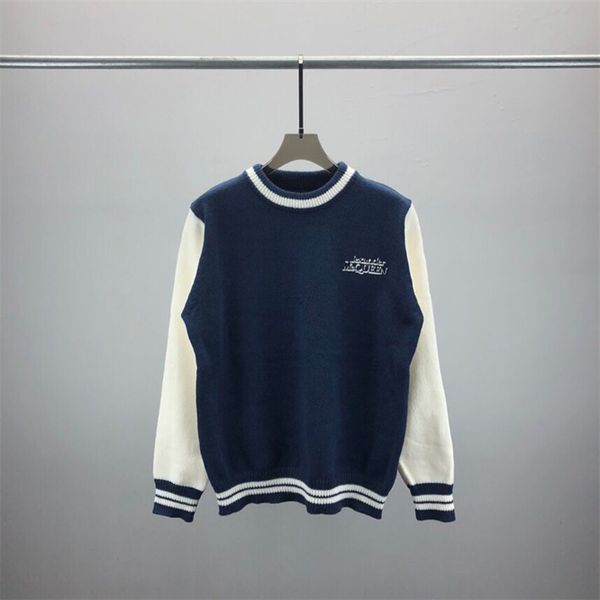 

men's plus size hoodies & sweatshirts 2023 fashion jacquard round neck sweater women's men's same trend high street long-slee, Black;brown