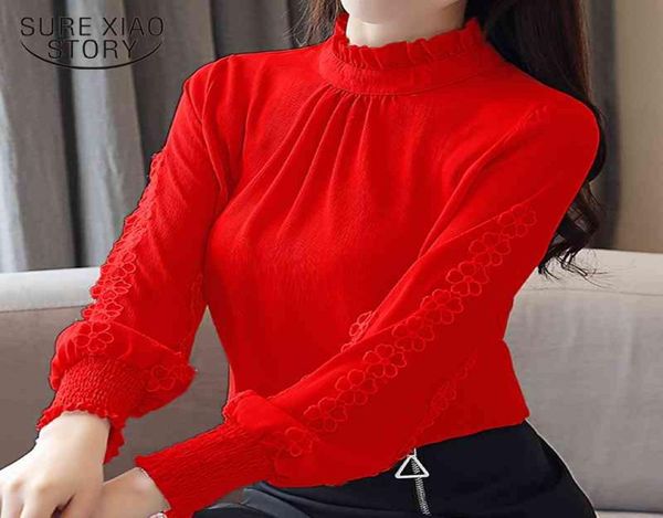 

fashion woman blouses solid chiffon blouse shirt long sleeve women shirts and blouses blusas femininas 1813 50 t2007202572061, White