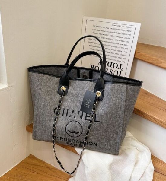 

duffel bags designer bags handbags tote bag chain bags beach women luxury fashion knitting purse shoulder large capacity canvas shopping bag