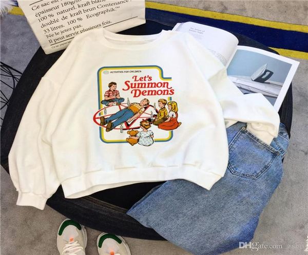 

let's summon demons sweatshirts winter female fashion aman cartoon casual vintage pullovers long-sleeved o-neck sweatshirts b6nvwy24799, Black
