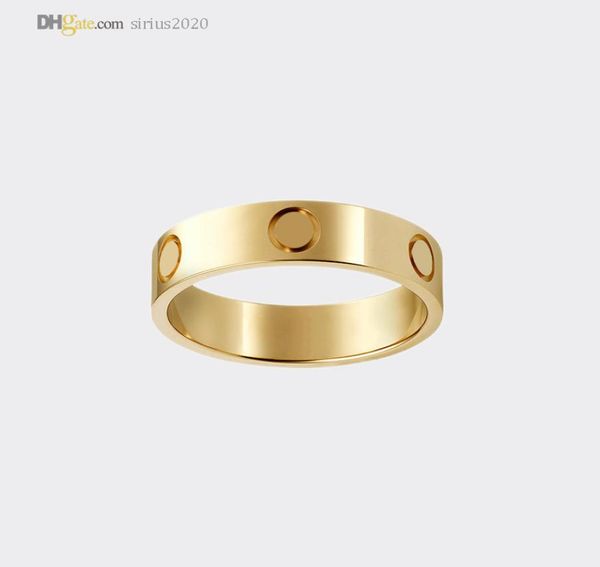 

love ring designer ring lovers classic gold band rings luxury jewelry titanium steel goldplated never fade not allergic 456mms6442124, Silver
