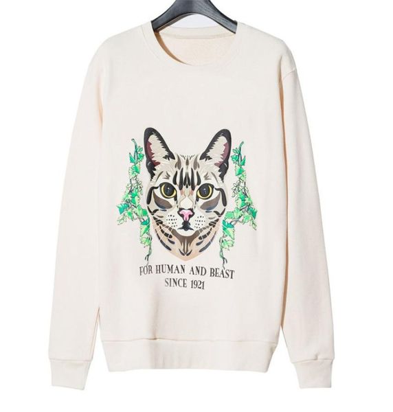 

fashion stylist mens sweatshirt jacket 2020 winter super soft sweashirts men women pullover long sleeve hip hop cat sw9123326, Black