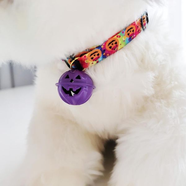 

halloween bell pumpkin collar dog party decoration cat bell necklace