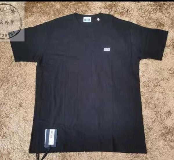 

six colors summer kith the dye t shirt men women quality classic flocked box tee oversize short sleeve cd 2 fs9x, White;black