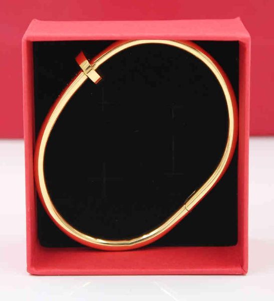 

brand nail bracelets bangles luxury stainless steel accessory cuff jewelry women and male femme2809583, Black