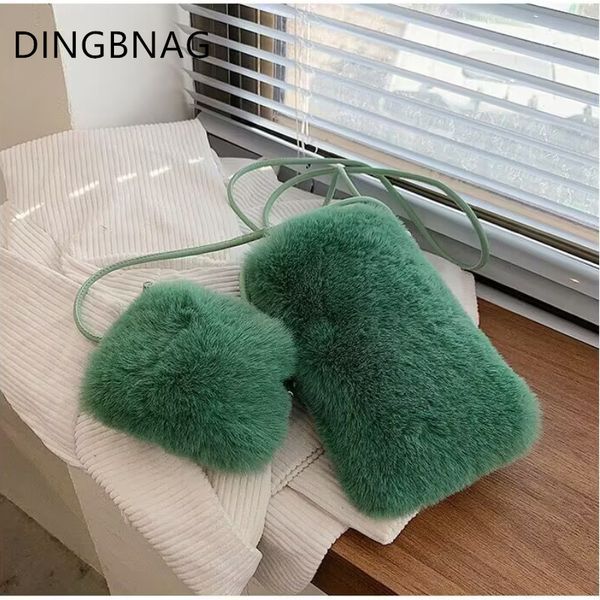 

evening bags faux fur women s small shoulder messenger bag luxury designer cute plush ladies mini phone winter female warm crossbody 230831