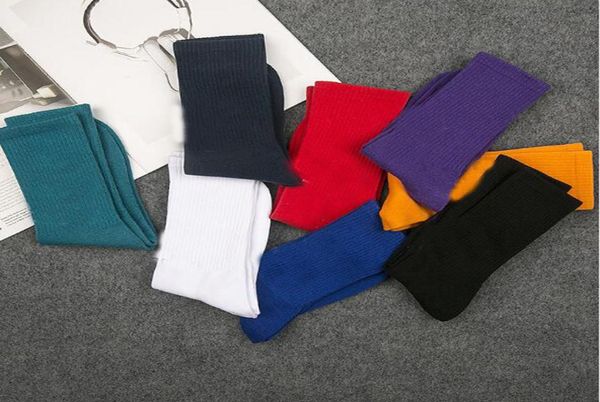 

black red white plain mens socks new cotton winter long business socks street style male female woman sports socks christmas 4970925