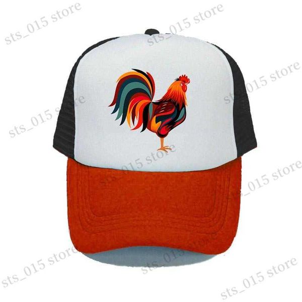 

ball caps cock printing baseball cap men women caps breathable mesh hip hop hats casual eat chicken bone casquette yy326 t230425, Blue;gray
