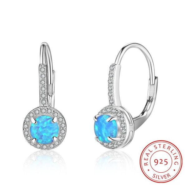 

good quality real 925 sterling silver earrings lab opal stones womens jewellery gift antiallergic whole5688051, Golden