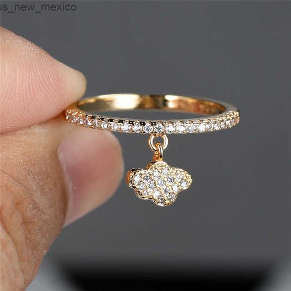 

band rings white crystal stone ring charm gold silver color wedding ring creative small cloud pendant rings for women bridal jewelry r230831