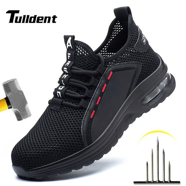 

boots work safety shoes men safety boots anti-smash anti-stab work shoes sneakers steel toe shoes male work boot indestructible 230830, Black