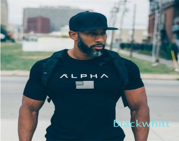 

new casual clothing gyms tight t-shirt mens fitness t-shirt homme gyms t shirt men fitness fit summer wulong1003073, White;black
