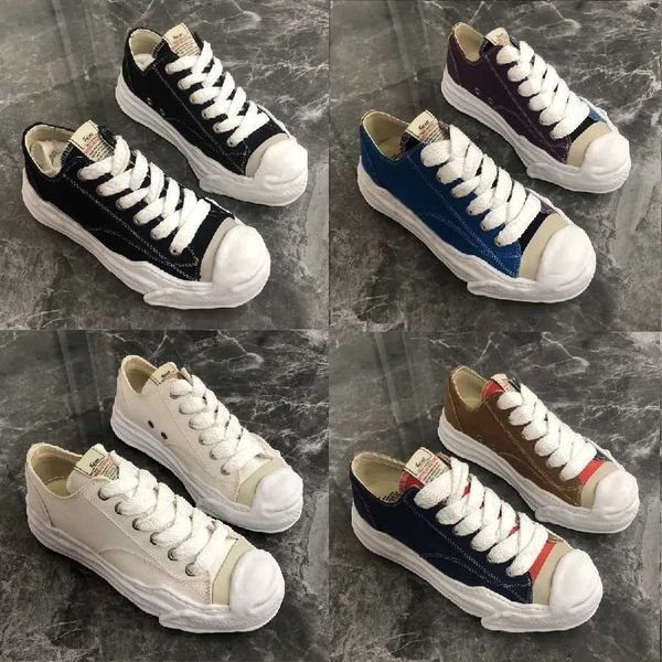 

designer maison mihara yasuhiro sole canvas shoes men toe cap mmy shoe women, Black
