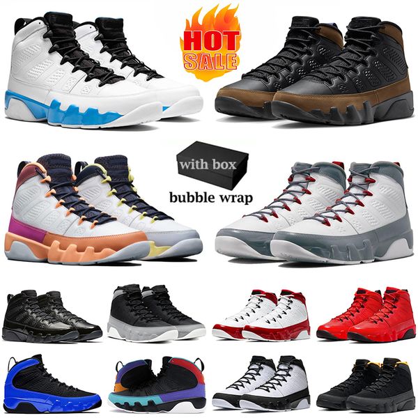 

with box jumpman 9 basketball shoes for men 9s sneakers powder blue fire red light olive unc bred gym red particle grey mens outdoor sports