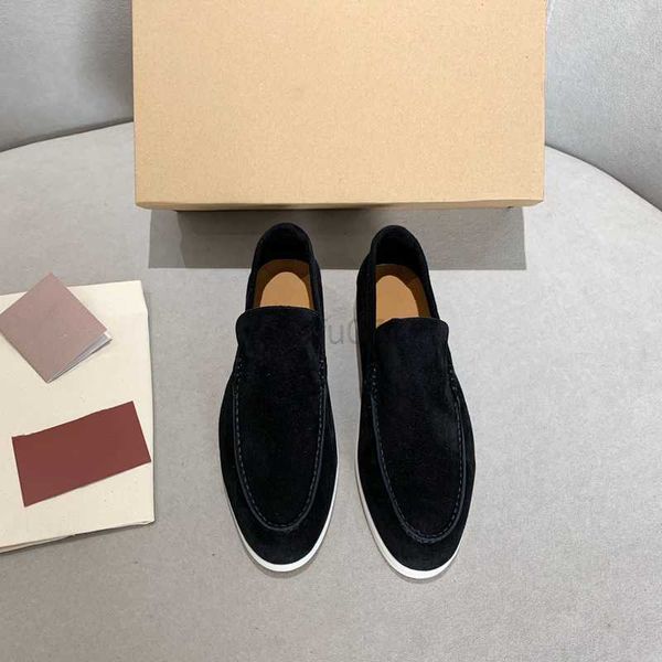 

dress shoes leather men's flat bottomed casual shoes round head spring and autumn season summer outdoor women's loafers walking lo, Black