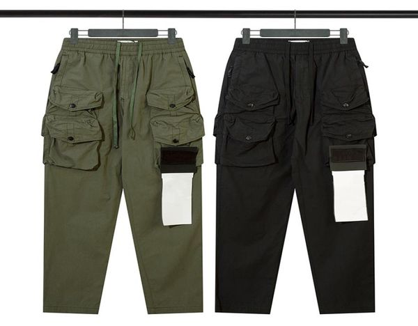 

brand mens pants casual embroidered multi pocket overalls mens pant size m-2xl6573702, Black