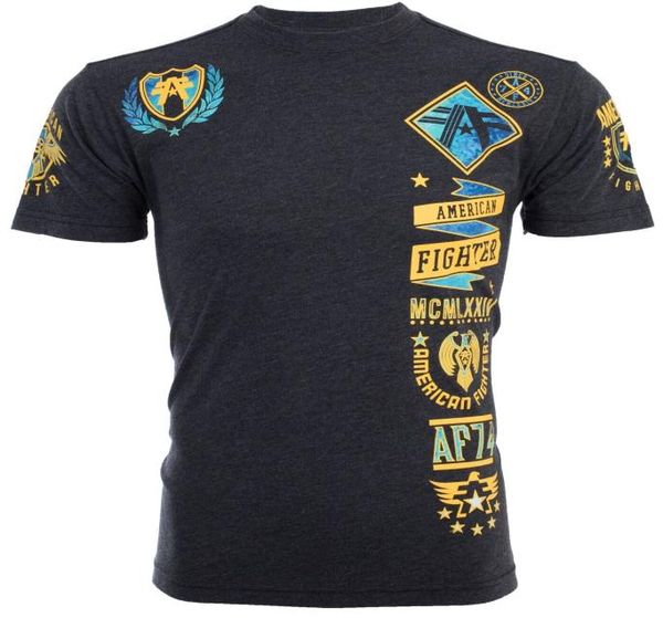 

mens t-shirt aman fighter mens t-shirt lander athletic black yellow biker mma gym s-3xl2982859, White;black