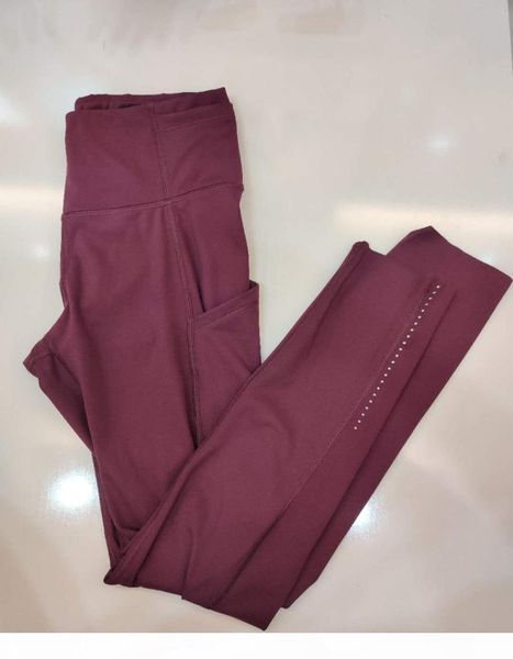 

20 solid color women yoga pants high waist sports gym wear leggings elastic fitness lady overall full tights workout2502151, Black