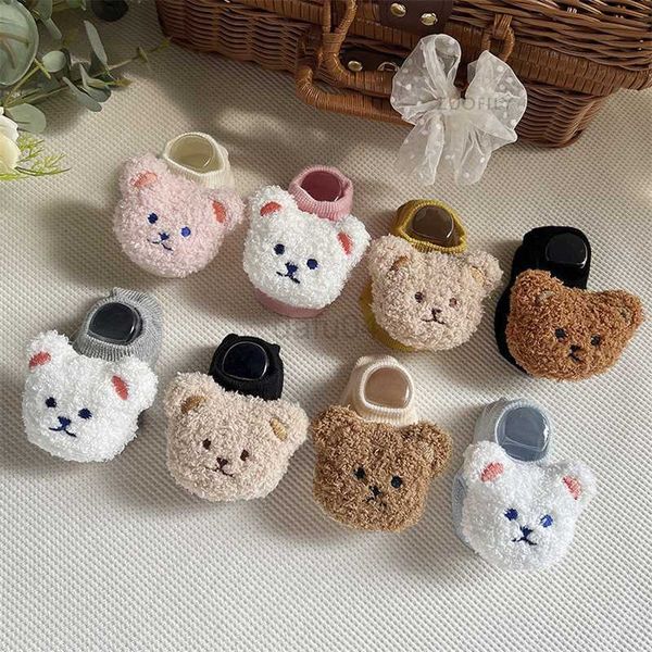 

slipper new baby short socks newborn cartoon bear sock children soft boat sock cute kids boys girls infant socken toddler accessories l0831, Black;grey