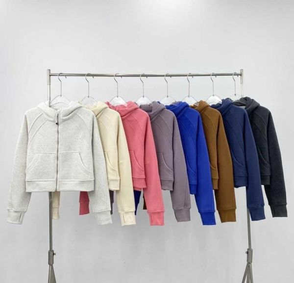 

women039s scuba hoodies yoga outfits sports leisure full zip jacket plush hoodie gym clothes9106972