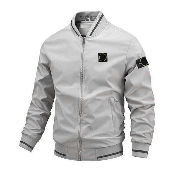 

2023 casual jacket men's autumn and winter warm coat simple casual loose trend wear solid color luxury design outdoor stone coat, Black;brown