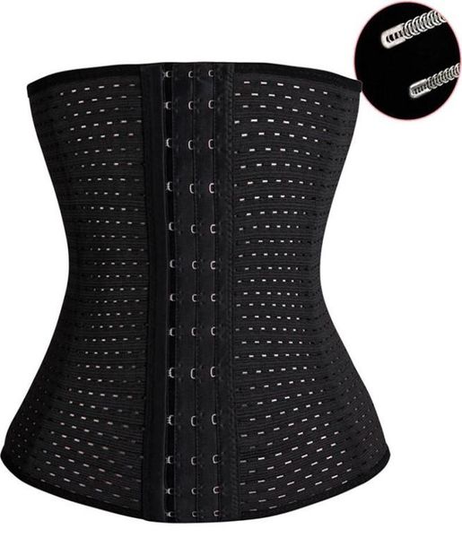

3 hook women039s shapers breathable lady waist trainer belt adjustable women adjustable slimming body sport corset 10187521407, Black;white