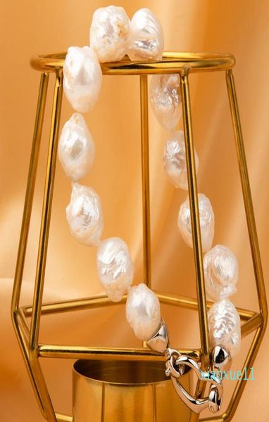 

white genuine real pearl bracelet furrow beads for women039s jewelry gift bangle4245031, Black