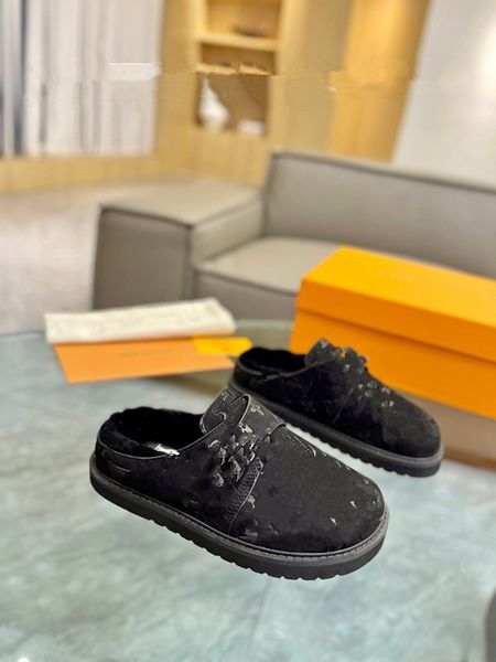 

2023 boston clog sandals men women designer slippers leather woody loafers for men women slipper sandals brown black slides sliders 0826