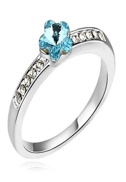 

wedding engagement rings for women 2019 fashion jewelry embellished with crystals from rovski elements ring fashion brand 128855424850, Golden;silver