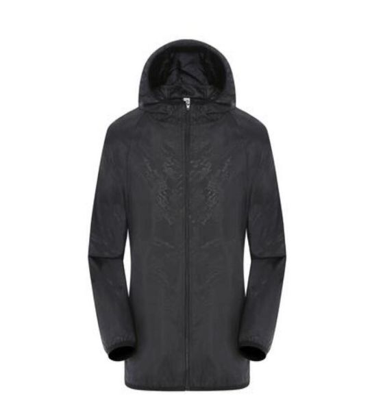 

summer new brand women039s men039s fast drying outdoor casual sports waterproof skin anti uv hoodies coats jackets size s3x3310888, Black