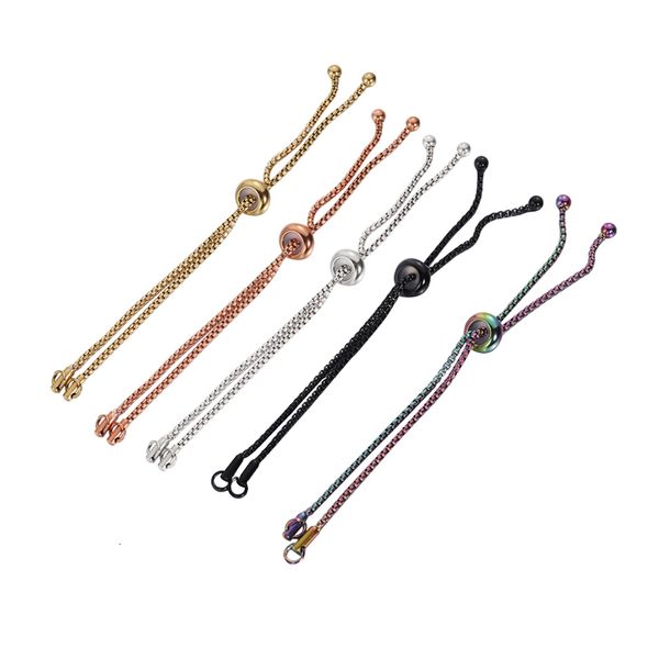 

jewelry fnixtar 20pcs 12.5cm adjustable stainless steel chain for diy jewelry maiking bracelet women's kids jewelry 230830, Red;brown