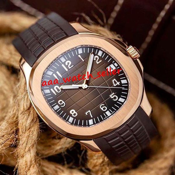 

2 styles mens quality luxury watch 40x8 5mm aquanaut 5167a 5167r 5711 miyota 9015 automatic movement waterproof 100m sapphire258g, Slivery;brown
