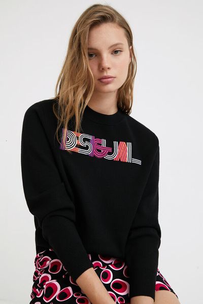 

women's sweaters chest embroidered loose knit 230831, White;black