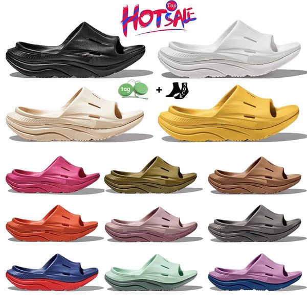 

hoka ora recovery 3 slidels sport slippers slide black white sand grey yellow mist green women sandels designer for men woman sandals outdoo