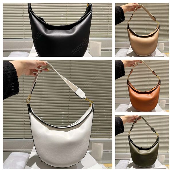 

five color half moon totes genuine leather shoulder bags england style shoulders simple generous tote bag armpit bag luxury designer bags