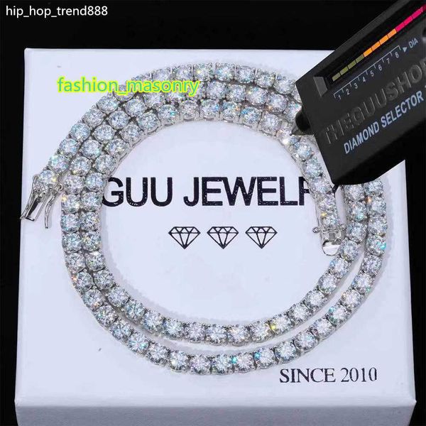 

necklace bracelet pass diamond tester iced out bling moissanite diamond hip hop jewelry 925 silver tennis chain -1