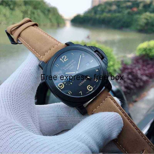 

pam1441 vs limited edition carbon fiber ceramic panerais sswatch luxury mechanical movement watch panera swiss automatic sapphire mirror, Slivery;brown