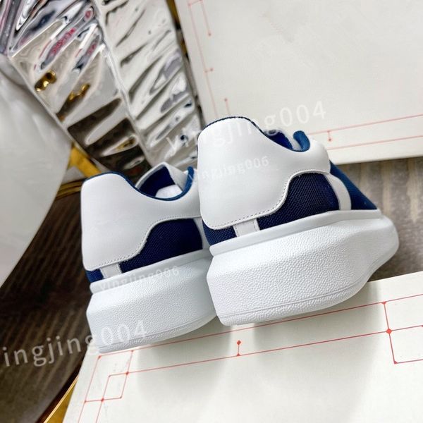 

2023 luxurys designer men's and women's fashion casual shoes leather lacing platform sports shoes white blue men's women&#039, Black