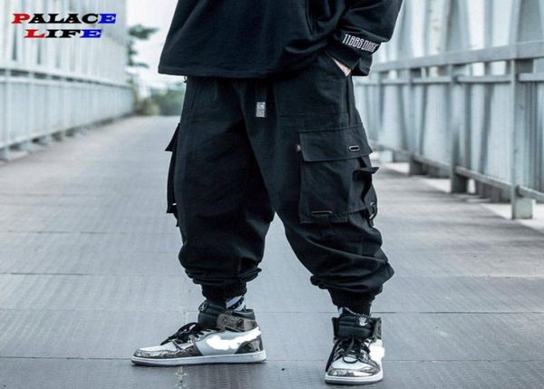 

black cargo pants men hip hop loose pants mens spring harem pant streetwear harajuku jogger sweatpant trousers m4xl6857307