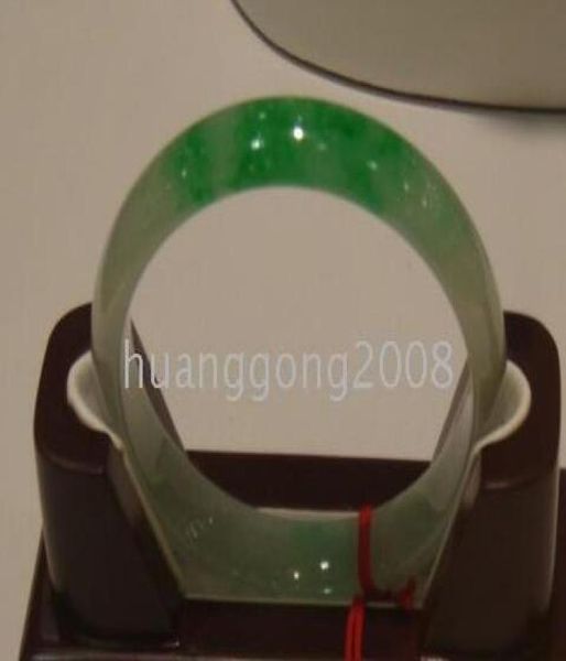 

800 fine natural green jade bangle size 5664cm01234568053004, Black