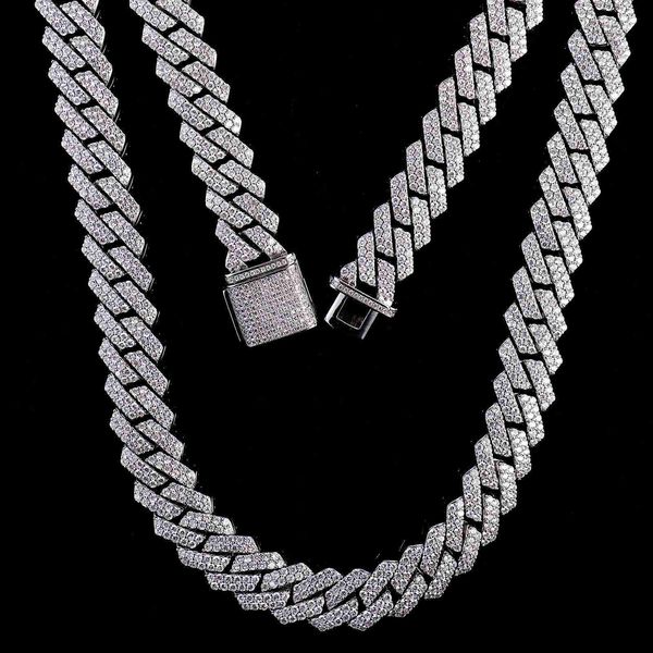 

low price cuban link chain necklace 925 sterling silver 10k 14k 18k gold necklace iced out hip hop jewelry
