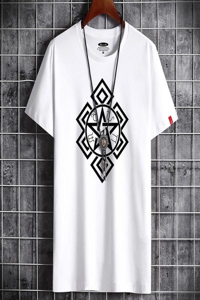

fashion summer men crew neck tshirts casual tee plain solid abstract symbol printed short sleeve tshirt slim fit sports tee 1780343, White;black