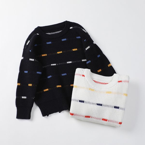 

pullover children clothes winter warm 4 10y boy long sleeve sweater knitted gentleman kids spring autumn cardigan baby 2023 230830, Blue