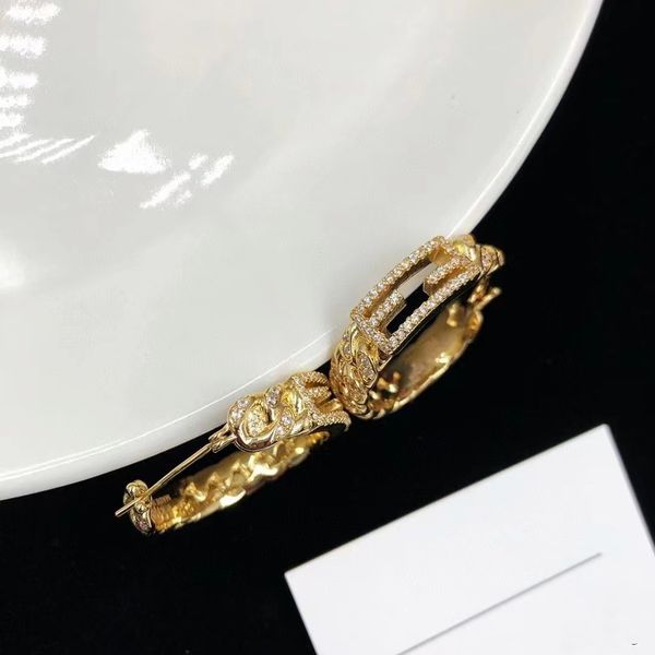 

fashionable new diamond earrings high-grade circle earrings, Golden
