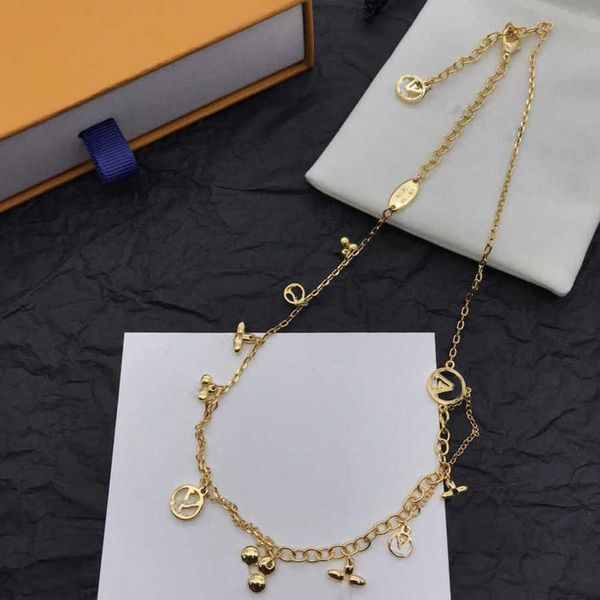 

luxury fashion necklaces pendants brand classics designer 18k gold letter choker pendant necklace chain men women cuban link jewelry gifts z, Silver